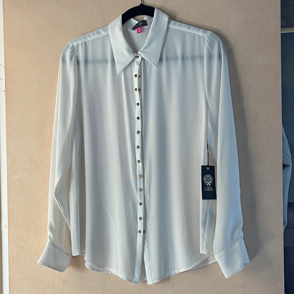 Vince Camuto Elegant White Blouse